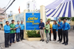 AP SAIGON PETRO HÂN HẠNH GÓP MẶT TẠI LỄ RA MẮT MÔ HÌNH “ĐIỂM DỪNG CHÂN” DÀNH CHO ĐOÀN VIÊN NGHIỆP ĐOÀN XE ÔM, XE CÔNG NGHỆ TẠI QUẬN 7 & THỦ ĐỨC
