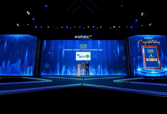 AP SAIGON PETRO TỰ HÀO NHẬN GIẢI THƯỞNG TOP 100 NƠI LÀM VIỆC TỐT NHẤT VIỆT NAM