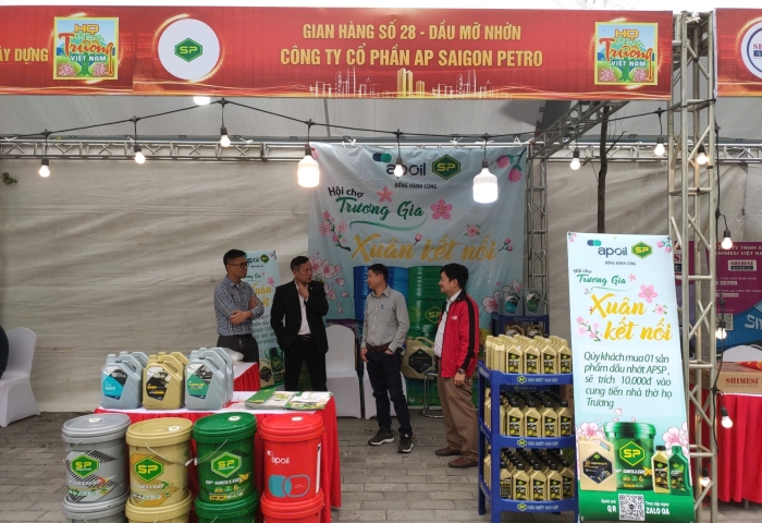 CHƯƠNG TRÌNH QUẢNG BÁ DẦU NHỜN AP SAIGON PETRO TẠI GIAN HÀNG HỘI CHỢ XUÂN LỄ GIỖ TỔ HỌ TRƯƠNG TOÀN QUỐC
